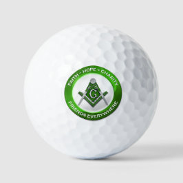 Masonic Golf Ball Green Golfballen