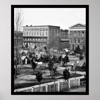 Masonic Hall op Decatur Street in Atlanta, GA 1864 Poster