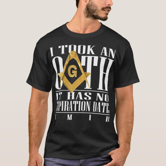 Masonic I nam een oath Square Compass Freemason aa T-shirt (Voorkant)
