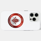 Masonic iPhone Case Red (Achterkant (horizontaal))