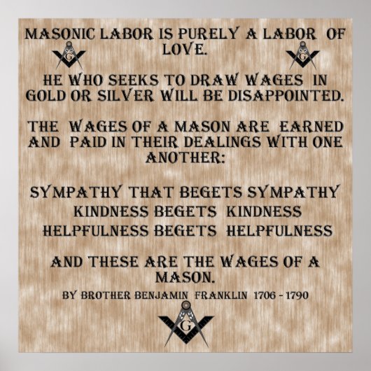 Masonic Labor Poster (Voorkant)