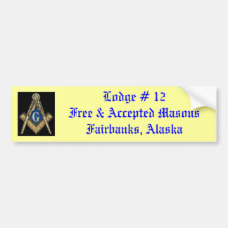 Masonic Lodge Bumpersticker