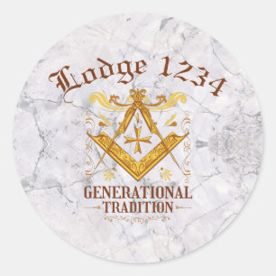 Masonic Lodge Keeping Tradition Ronde Sticker