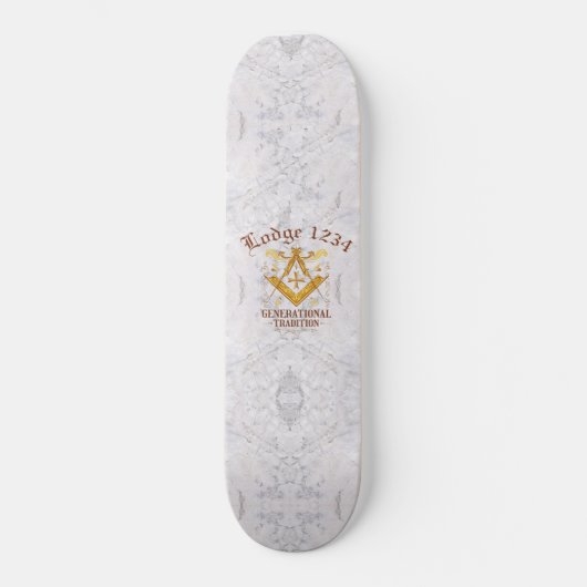 Masonic Lodge Keeping Tradition Skateboard (Voorkant)