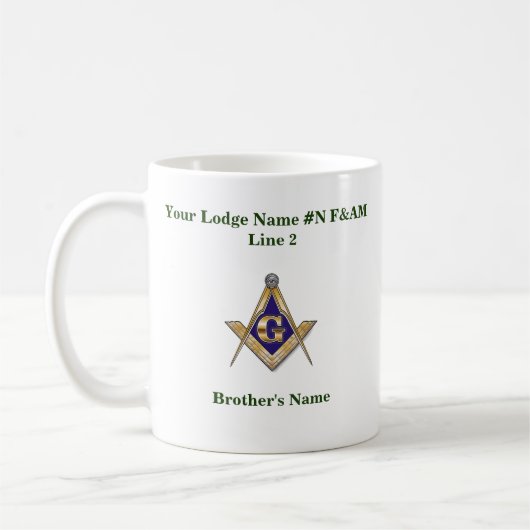 Masonic Lodge Mug (Gauche)