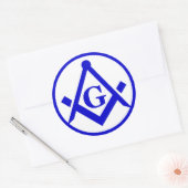Masonic Lodge, NIET WATERDICHT Ronde Sticker (Envelop)