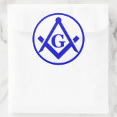 Masonic Lodge, NIET WATERDICHT Ronde Sticker (Tas)
