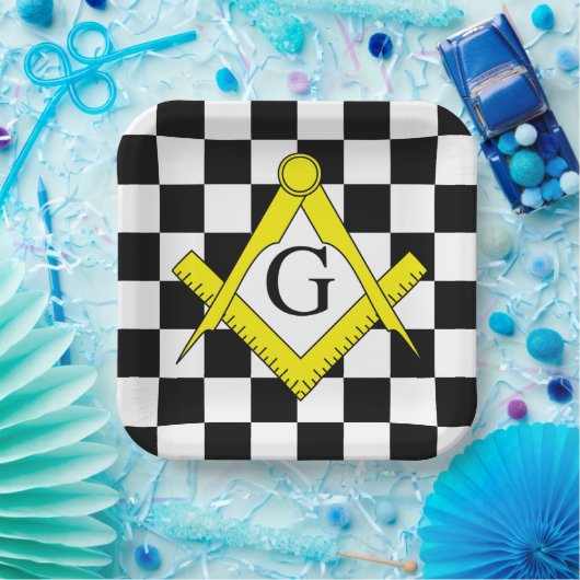 Masonic Lodge Paper-Borden Papieren Bordje (Feest)