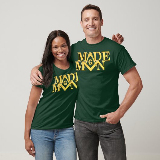 Masonic Made Man Square and Compass Freemason T-shirt (Unisex)