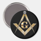 Masonic magneet zwart (Voorkant / Achterkant)