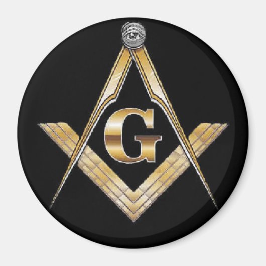 Masonic magneet zwart (Voorkant)