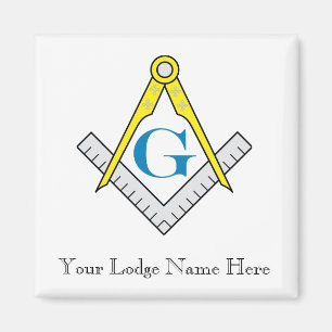 Masonic Magnet Pas Lodge Naam aan Magneet