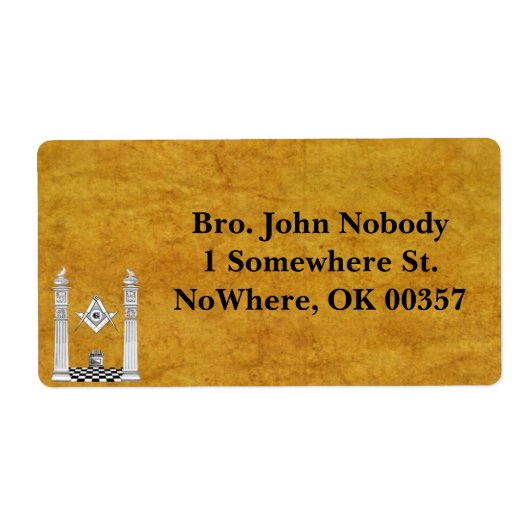 Masonic Mailing Labels (Voorkant)