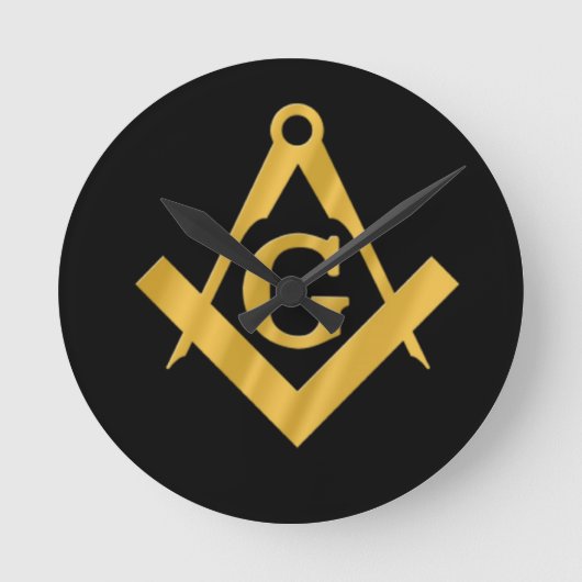 Masonic "Mason for Life" Ronde Klok (Voorkant)