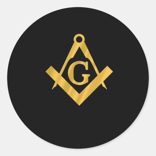 Masonic "Mason for Life" Ronde Sticker (Voorkant)