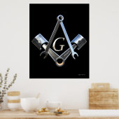 Masonic Mechanic Poster (Keuken)
