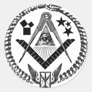 Masonic Memorabilia Ronde Sticker