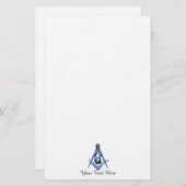 Masonic Minds (blauw) Briefpapier (Voorkant / Achterkant)