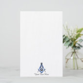 Masonic Minds (blauw) Briefpapier (Staand voorkant)