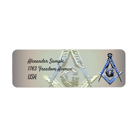 Masonic Minds (blauw) Etiket (Voorkant)