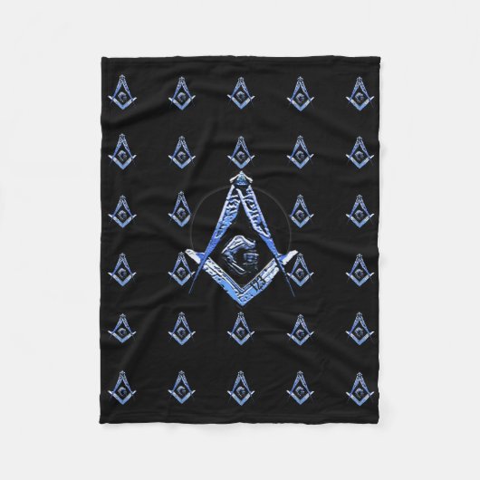 Masonic Minds (blauw) Fleece Deken (Voorkant)