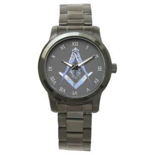 Masonic Minds (blauw) Horloge