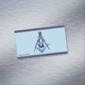 Masonic Minds (blauw) Magnetisch Visitekaartje (Voorbeeld)