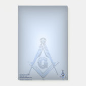 Masonic Minds (blauw) Post-it® Notes (Voorkant)