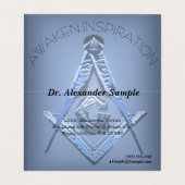 Masonic Minds (blauw) Visitekaartjes (Binnenkant ongevouwen)
