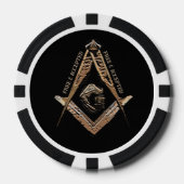 Masonic Minds (Bruinachtig goud) Poker Chips (Voorkant)