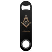 Masonic Minds (Bruinachtig goud) Speed Flessenopener (Achterkant)