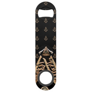 Masonic Minds (Bruinachtig goud) Speed Flessenopener