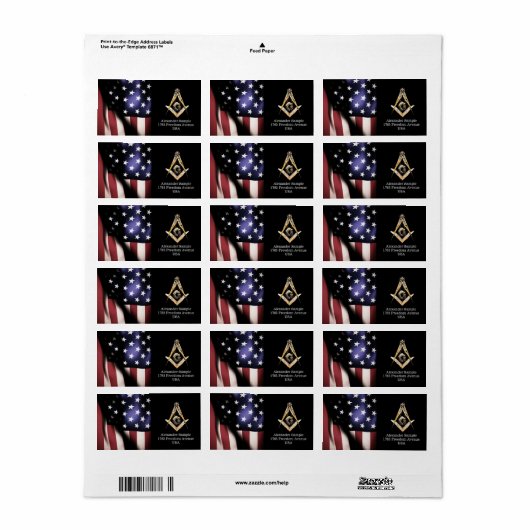 Masonic Minds (geelachtig) Etiket (Full Sheet)