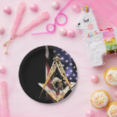 Masonic Minds (geelachtig) Verenigde Staten van Am Papieren Bordje (Feest)