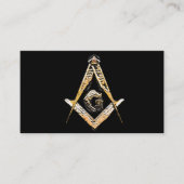 Masonic Minds (geelachtig) Visitekaartje (Voorkant)