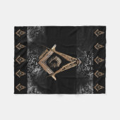 Masonic Minds (Golden) Fleece Deken (Voorkant (Horizontaal))