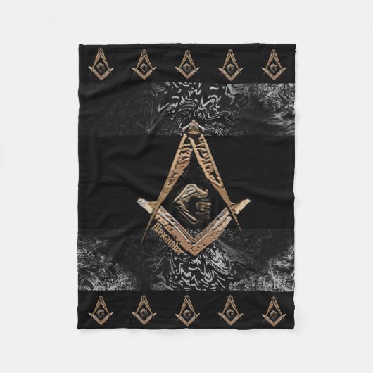 Masonic Minds (Golden) Fleece Deken (Voorkant)