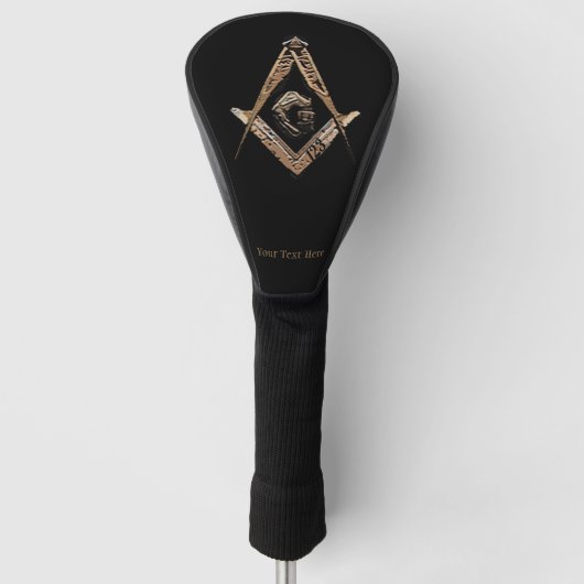 Masonic Minds (Golden) Golfheadcover (Voorkant)