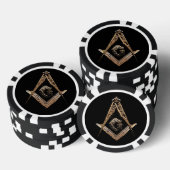 Masonic Minds (Golden) Poker Chips (Opstapeling)