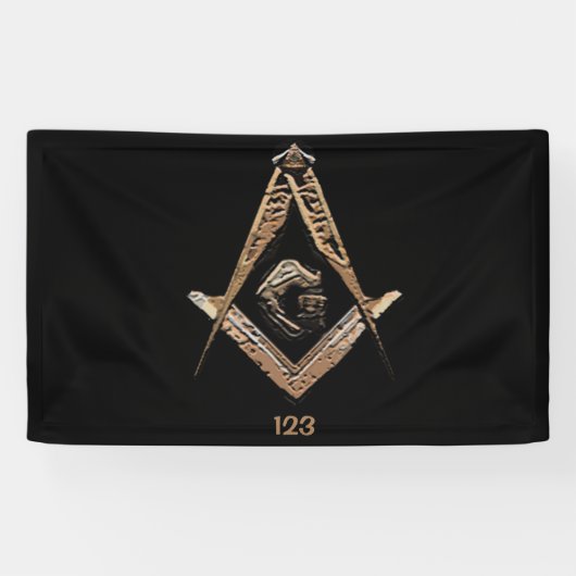Masonic Minds (Golden) Spandoek (Horizontaal)