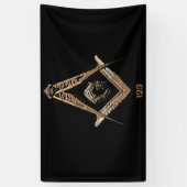 Masonic Minds (Golden) Spandoek (Verticaal)