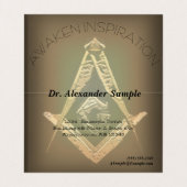 Masonic Minds (GoldenWooded) Visitekaartjes (Binnenkant ongevouwen)