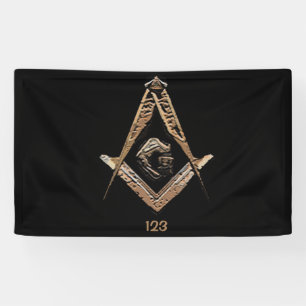 Masonic Minds (Gouden Bruin) Spandoek