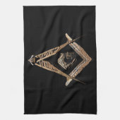 Masonic Minds (Gouden Bruin) Theedoek (Verticaal)