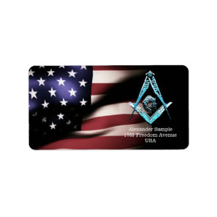 Masonic Minds (LBrightBlue) Etiket
