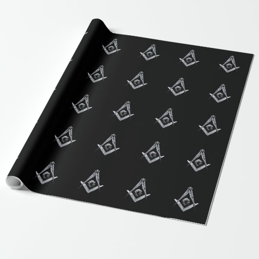 Masonic Minds (Silvery) Cadeaupapier (Uitgerold)