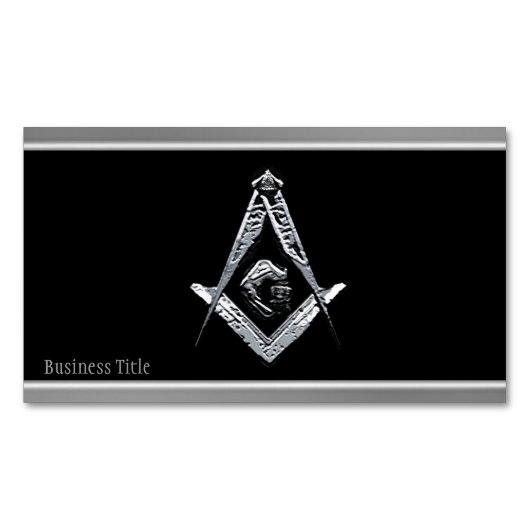 Masonic Minds (Silvery) Visitekaartje Magneet (Voorkant)