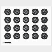 Masonic Minds (SilverySwish) Ronde Sticker (Vel)