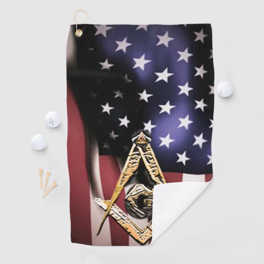 Masonic Minds (YellowSwish) Verenigde Staten Golfhanddoek (Insitu)