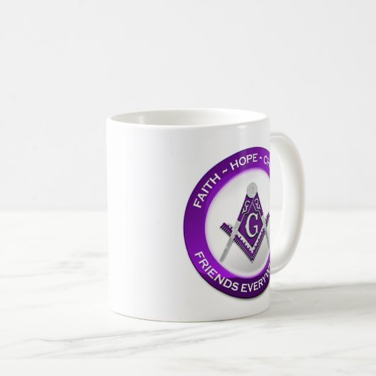 Masonic Mug Purple (Devant droit)